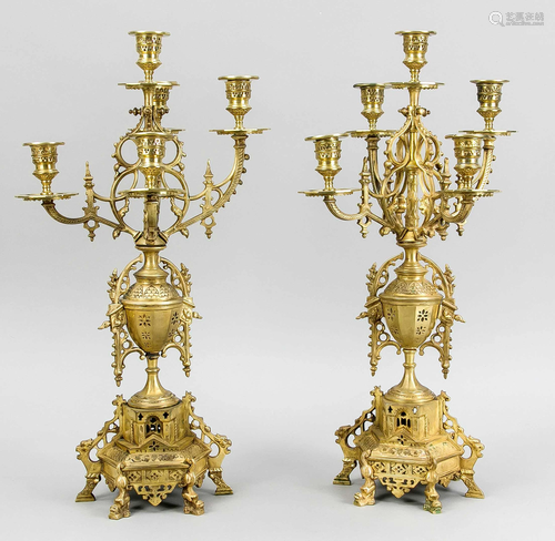 Pair of Neo-Gothic candlestick