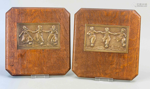 Pair of reliefs, late 19th c.,