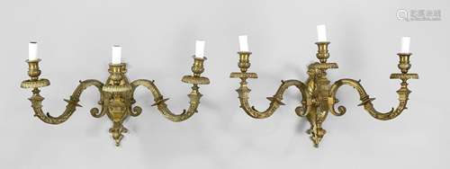 Pair of heavy sconces, late 19