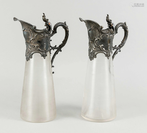 Pair of carafes, late 19th cen