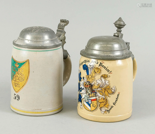 2 student jugs, end of 19th ce