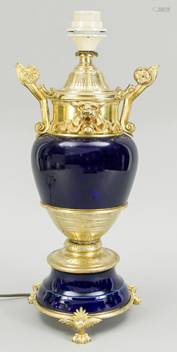 Splendor vase lamp, late 19th