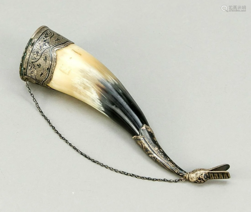 Cornucopia with silver mountin