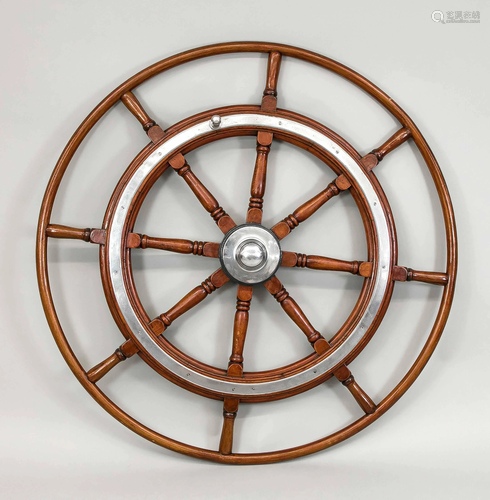 Ship steering wheel, mid-20th