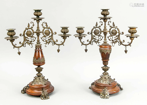 Pair of candlesticks, late 19t