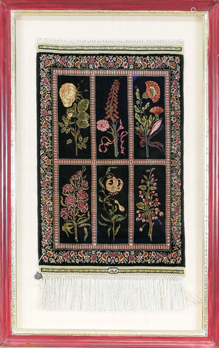 Small Hereke silk carpet, Turk