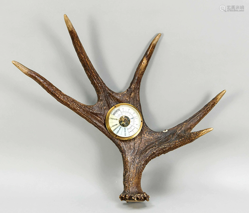 Barometer with antler mounting