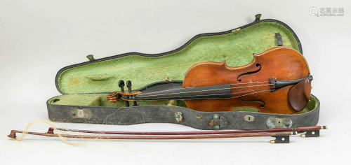 Violin in case with 2 bows, vi