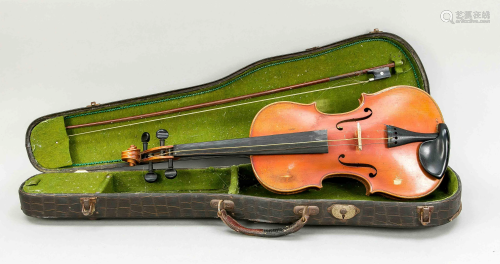 Violin in box with bow, violin