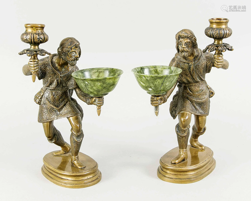 Pair of figural candlesticks,