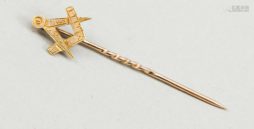 Masonic lapel pin, 19th/20th c