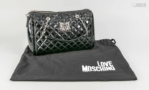 Moschino, tote bag, black quil