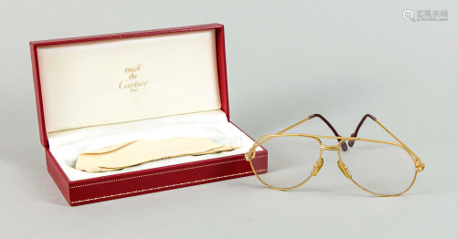 Cartier, glasses, narrow gold-