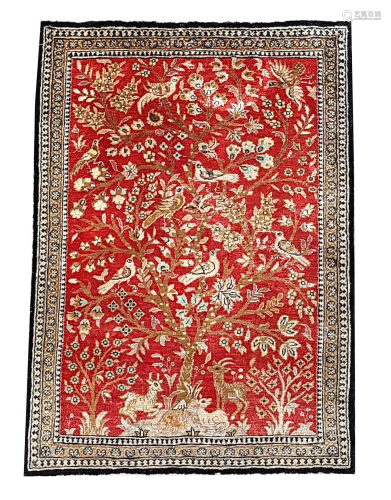Silk rug, 58 x 86 cm