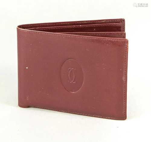 Cartier, small wallet, burgund