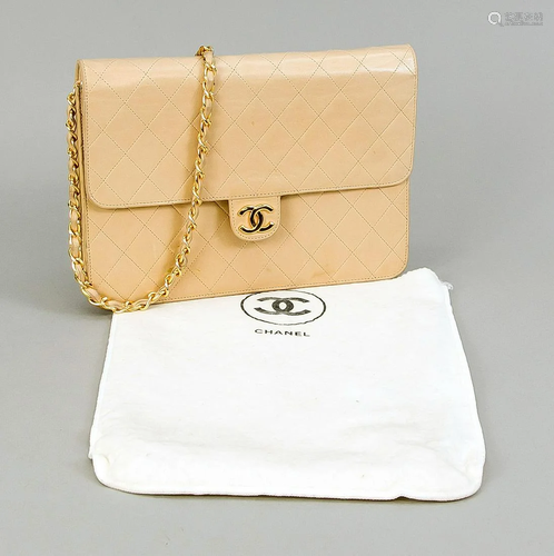 Chanel, vintage flap bag, beig