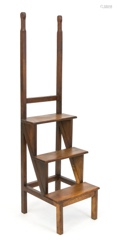 Library ladder, 20th c., solid