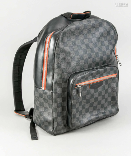 Louis Vuitton, backpack, gray-