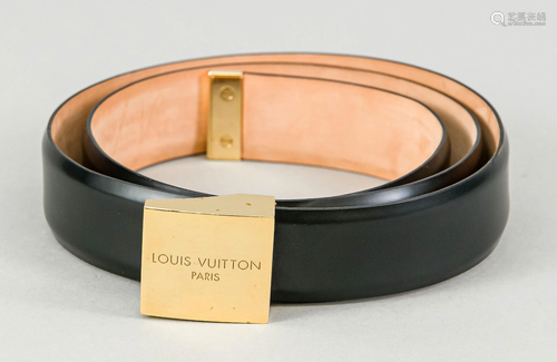 Louis Vuitton, belt, black smo