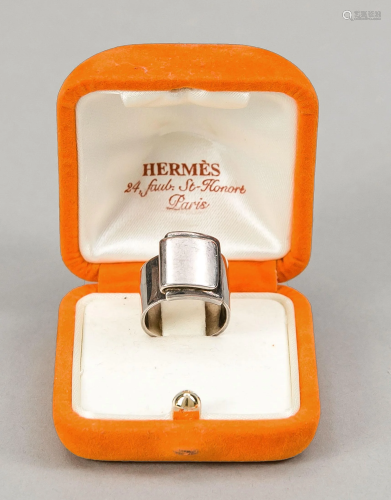 Hermes, silver ring, geometric
