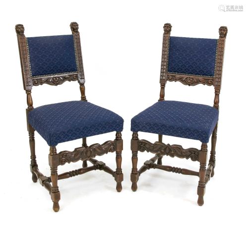 Set of two Flemish chairs arou