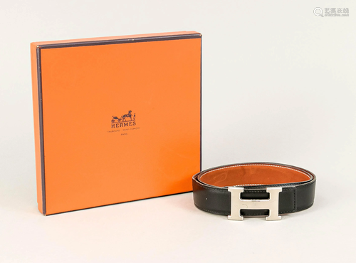 Hermes, belt made of black smo