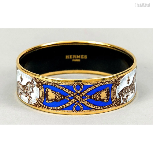 Hermes, wide gold colored bang