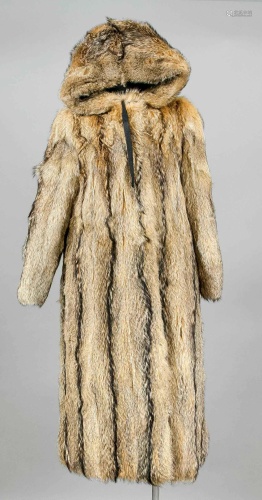Ladies fox coat with hood, 2nd