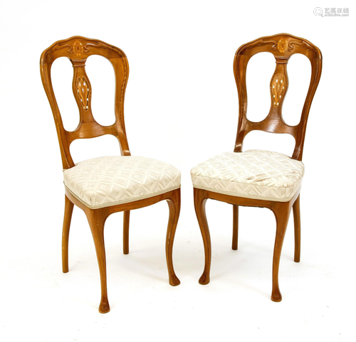 Pair of Art Nouveau chairs aro