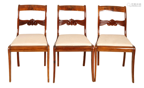 3 Biedermeier chairs around 18