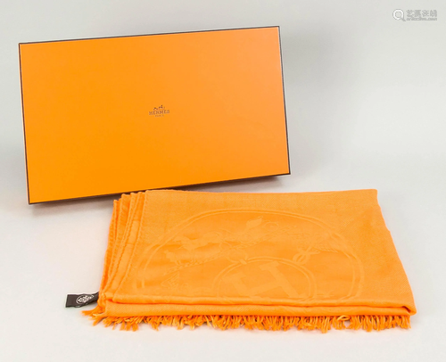 Hermes, long orange scarf of c