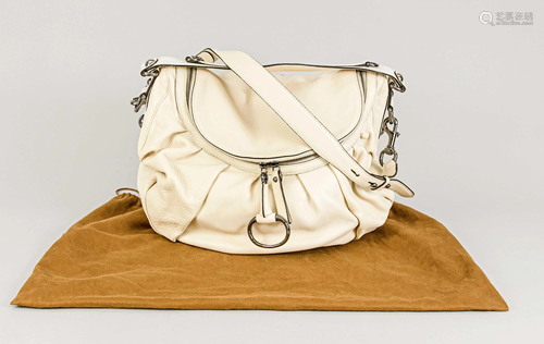 Handbag by Gucci, white leathe