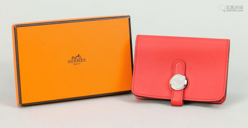 Hermes, red leather change pur