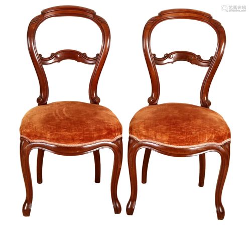 4 chairs, Louis Philipe around