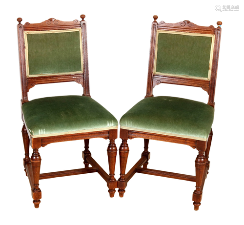 4 chairs, France circa 1880, s