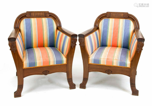Pair of art nouveau armchairs