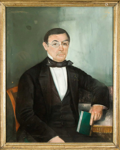 Anonymous Biedermeier portrait paint