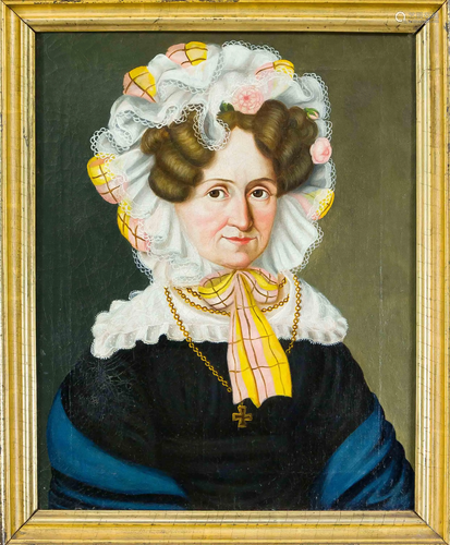 Anonymous Biedermeier portrait paint