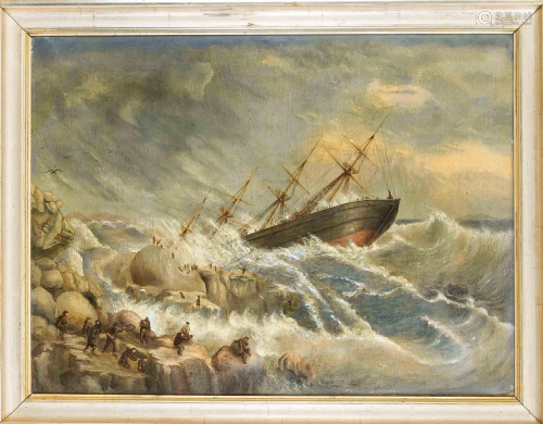 Anonymous painter c. 1900, Shipwreck