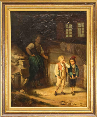 DÃ¼sseldorf genre painter late 19th c
