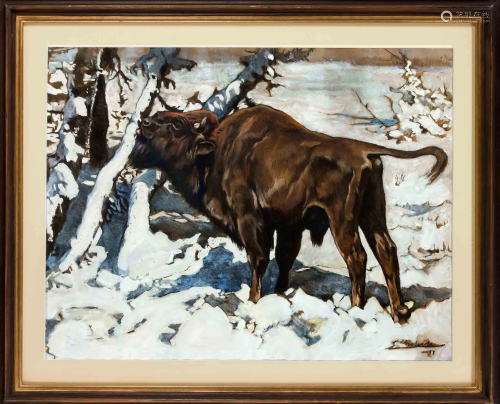Unidentified painter c. 1930, bison