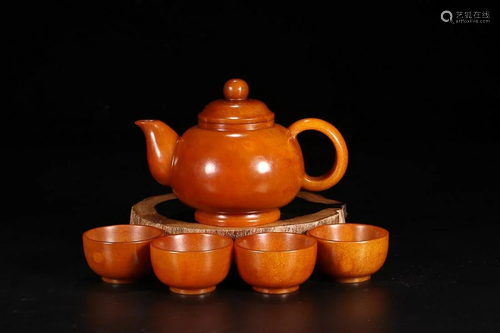 HETIAN JADE TEA SET