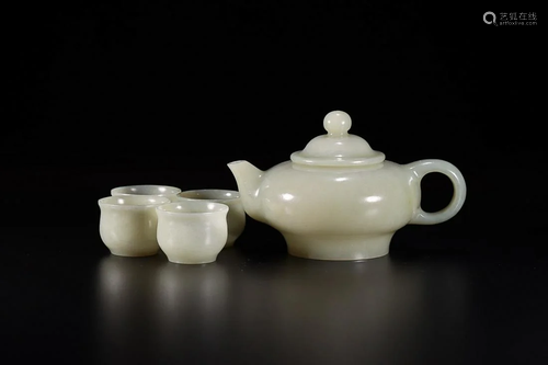 HETIAN JADE TEA SET