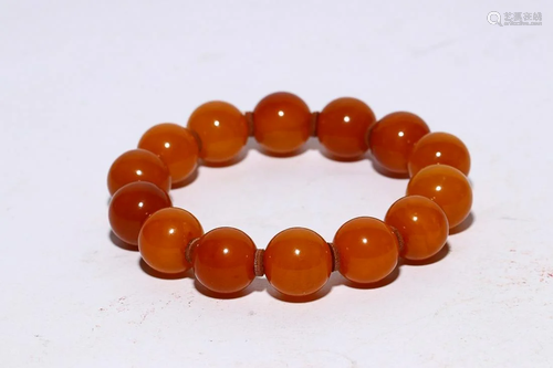 AMBER BEADED BRACELET