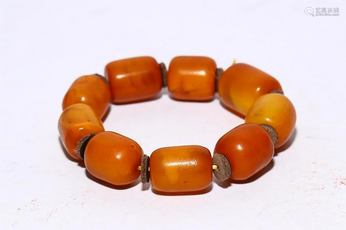 AMBER BEADED BRACELET