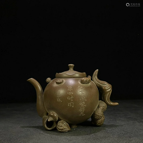 TEAPOT WITH 'YAN TING' INSCRIBED