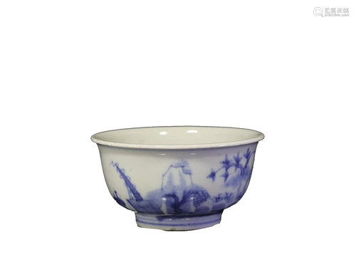 BLUE & WHITE 'LANDSCAPE' CUP