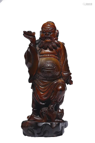 RARE MATERIAL FIGURE OF ZHONGKUI