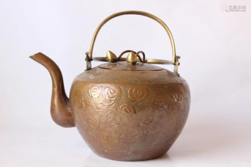 Chinese Copper Teapot