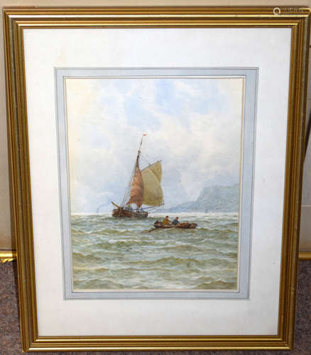 George Stanfield Walters, Seascape, watercolour, signed lowe...